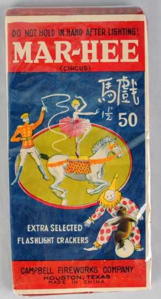 Appraisal: Mar-Hee Circus -Pack - Firecrackers Class Campbell Fireworks Company in