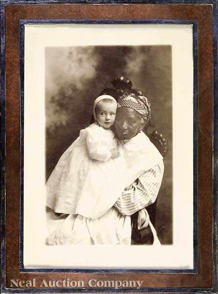 Appraisal: Two Rare New Orleans Portraits of Babies with their Nanny