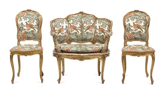 Appraisal: Sale Lot An Assembled Louis XV Style Giltwood Parlor Suite