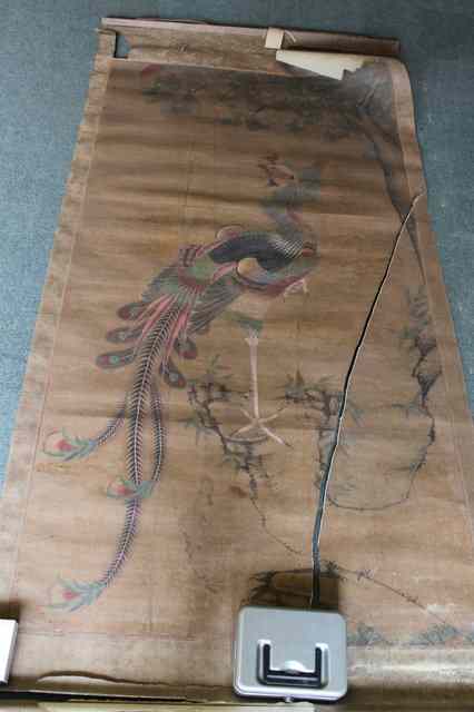 Appraisal: A CHINESE SCROLL painted with a ho-ho bird th Century