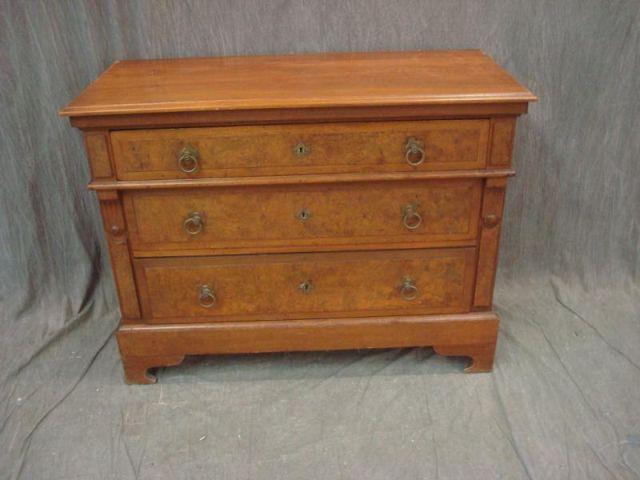 Appraisal: Victorian Drawer Walnut Chest From a Yonkers home Dimensions x