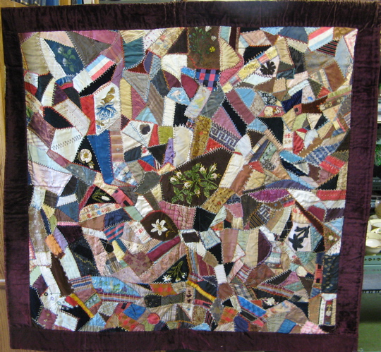 Appraisal: AN AMERICAN TURN OF THE CENTURY HAND MADE CRAZY QUILT