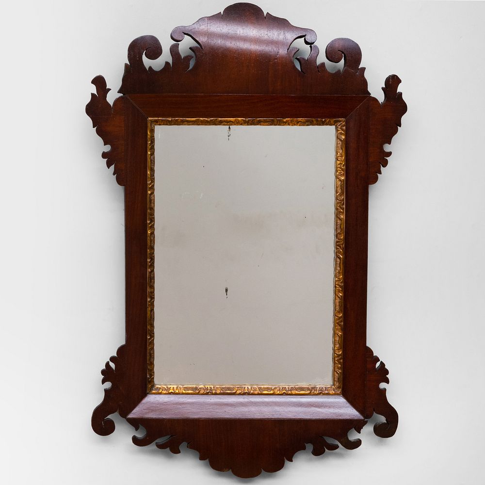 Appraisal: Federal Style Parcel Gilt and Stained Wood Mirror x in