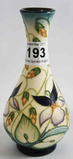 Appraisal: Moorcroft Vase Decorated with Purple and Orange Flowers by Rachael