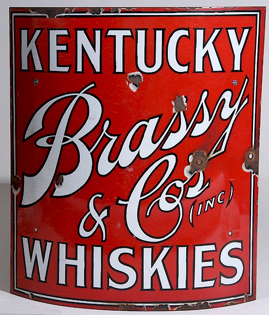 Appraisal: Kentucky Whisky Sign Exclusive on Bidsquare An original porcelain wrap