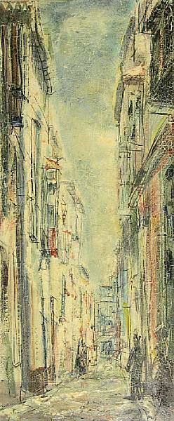 Appraisal: Pascal Cucaro American - City scene signed 'Cucaro' lower left