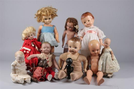 Appraisal: TEN HARD PLASTIC AND COMPOSITON DOLLS IDEAL EFFANBEE OTHERS Circa