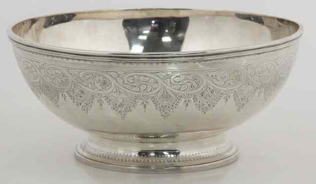 Appraisal: A George III silver rose bowl Robert Gray and Son