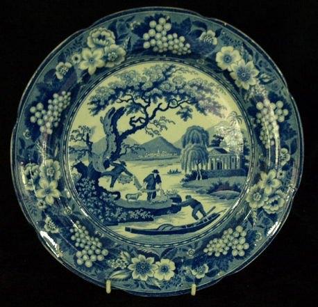 Appraisal: An earthenware blue and white transfer printed plate early th