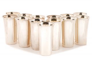 Appraisal: Set of Sterling Tall Cups by Frank M Whiting Frank