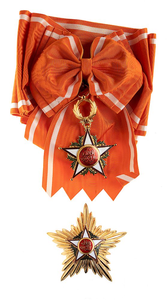 Appraisal: MOROCCO ORDER OF HUISSAM AL ALAWIT GRAND CROSS SET MOROCCO