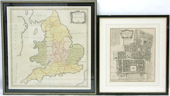 Appraisal: A Lot of Two th Century English Antique Maps From