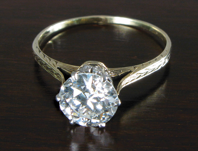 Appraisal: DIAMOND PLATINUM AND YELLOW GOLD RING with appraisal The k