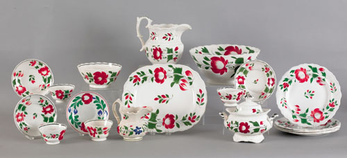 Appraisal: English Adams Rose service th c to include a pitcher