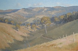 Appraisal: Les Graham born View from Glenrock Station oil on canvas