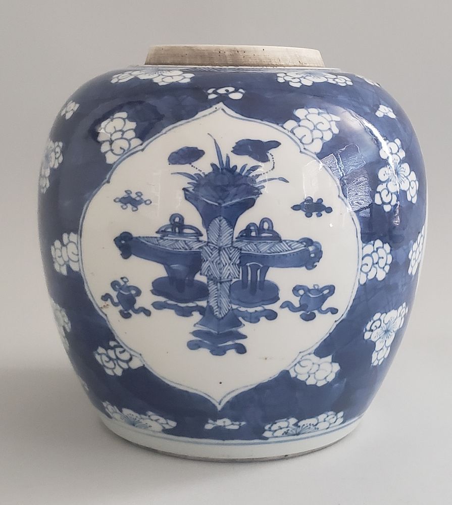 Appraisal: th Century Chinese Blue and White Ginger Jar th Century