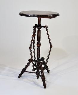 Appraisal: FINE Victorian Stick Ball Curved Tripod Stand UNITED STATES LATE