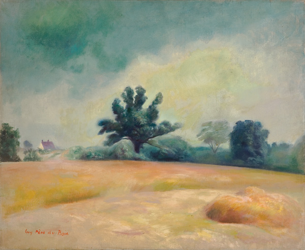 Appraisal: PENE DU BOIS GUY American - ''Hayfield'' oil on canvas