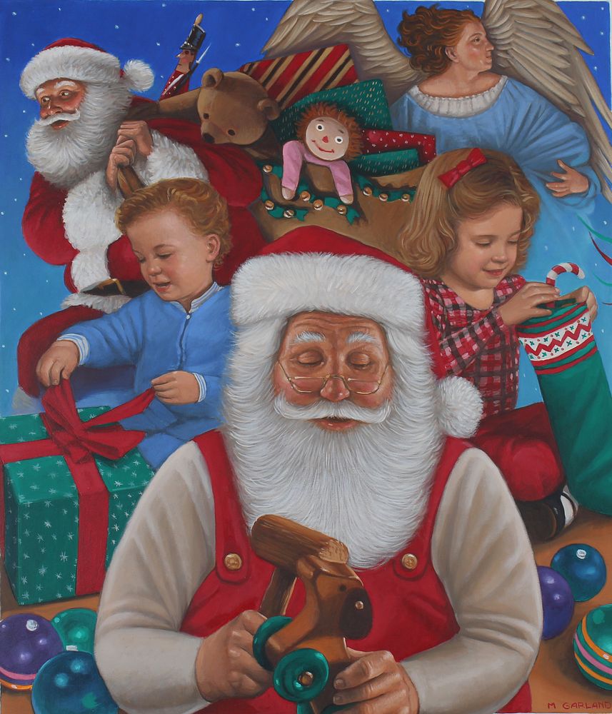 Appraisal: Michael Garland B Santa Claus Michael Garland American B Santa