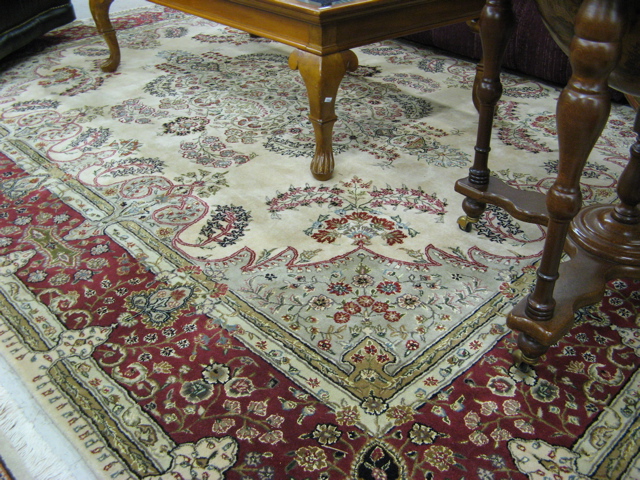 Appraisal: HAND TUFTED ORIENTAL SILK AND WOOL CARPET Nourison Carpets Chinese