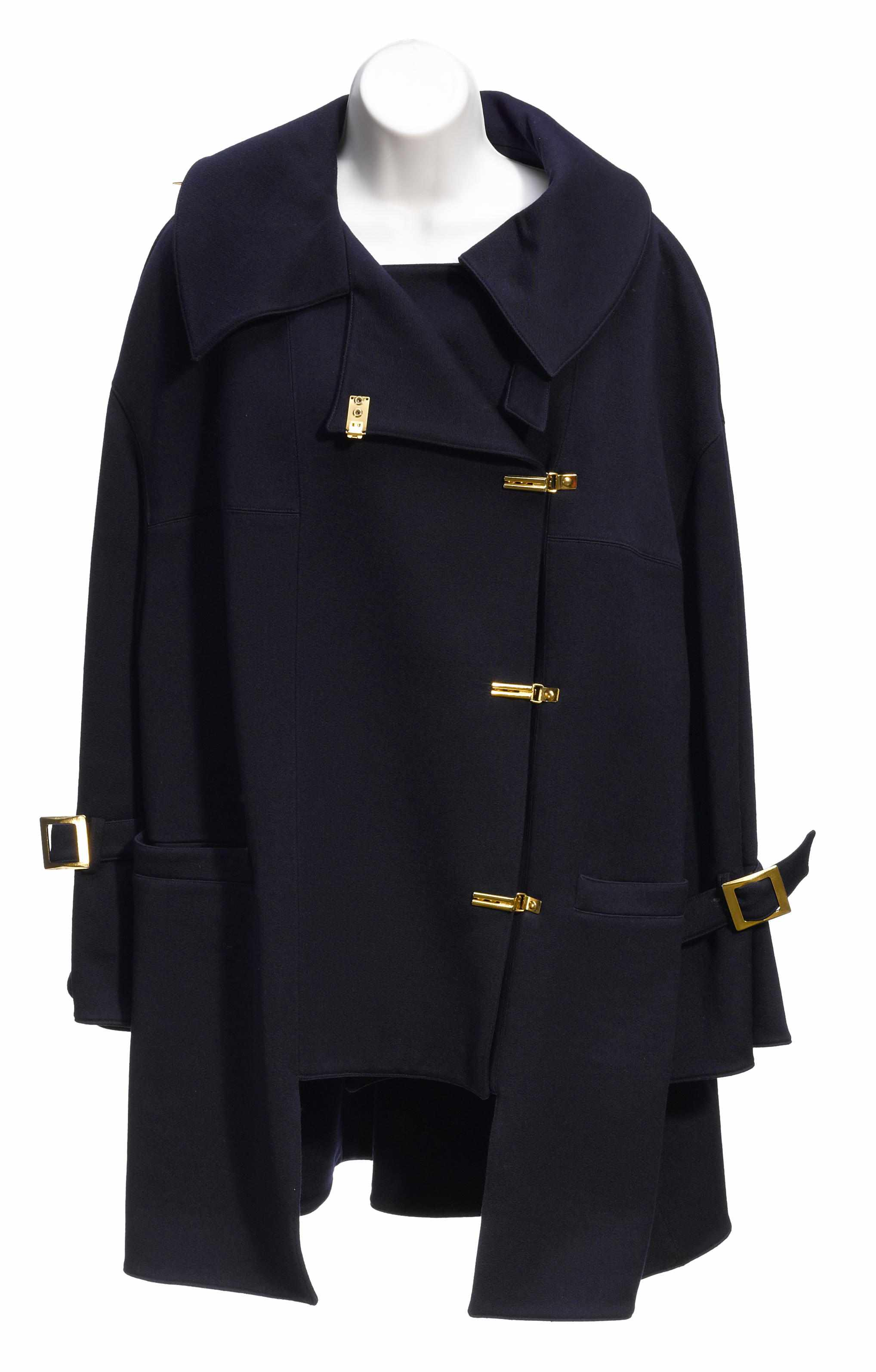 Appraisal: A Claude Montana navy toggle jacket size