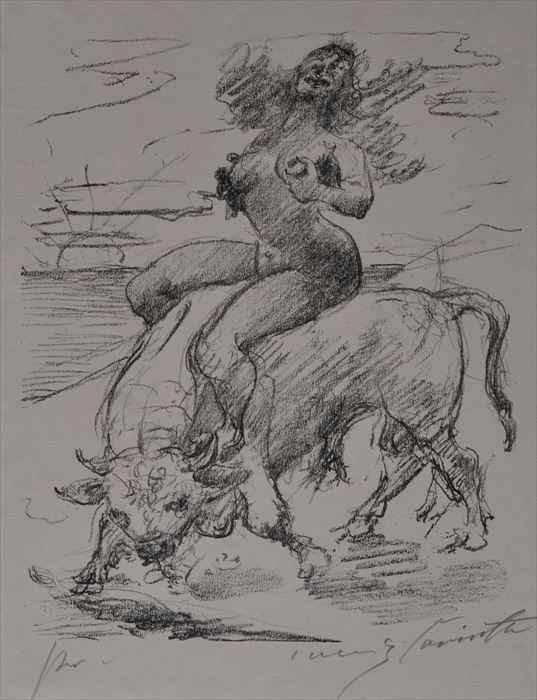 Appraisal: LOVIS CORINTH - FOUR ILLUSTRATIONS FROM MYTHOLOGICAL AND LITERARY SOURCES