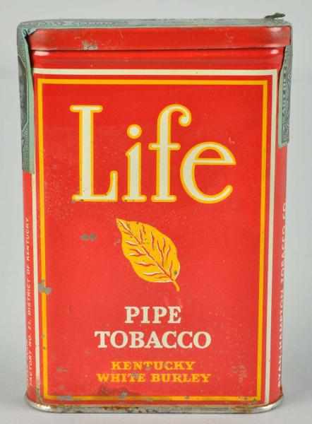 Appraisal: Life Pocket Tobacco Tin Description Fine example with original contents