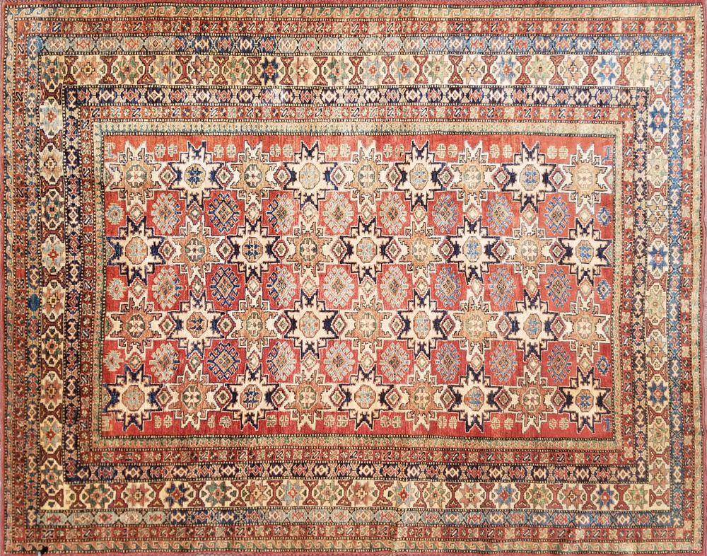 Appraisal: Hand Woven Shirvan Kazak Oriental Rug Hand Woven Shirvan Kazak