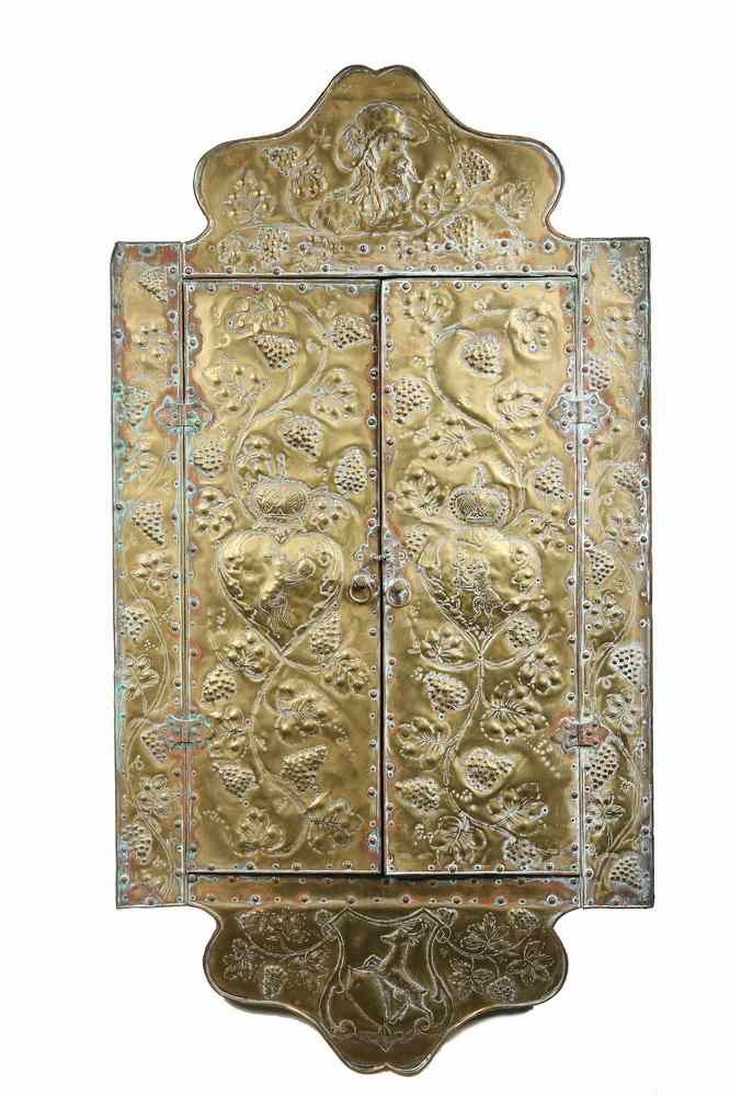 Appraisal: EARLY HANGING CORNER CUPBOARD - Early th c Dutch Hanging