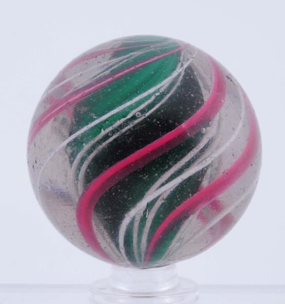 Appraisal: Large -Stage Green Solid Core Swirl Marble Hard to find