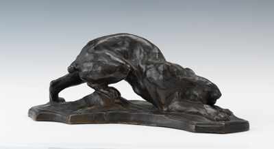 Appraisal: Arthur Putnam California France - Crouching Lynx Cast bronze with