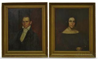 Appraisal: Charles Fenton American - Two Portraits Charles Fenton American -