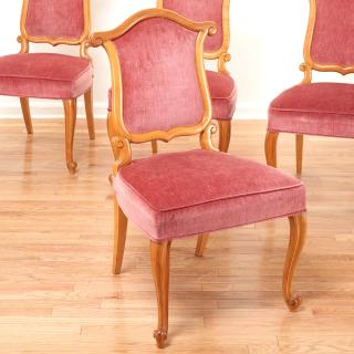 Appraisal: Set Grosfeld House dining chairs Set Grosfeld House dining chairs