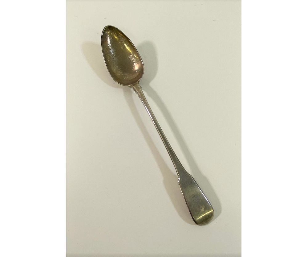 Appraisal: Early Georgian Silver Stuffing Spoon Early Georgian silver stuffing spoon