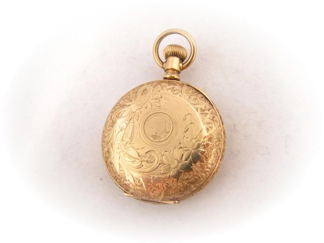 Appraisal: Lady's Hampden gold filled hunt case pocket watch dated December