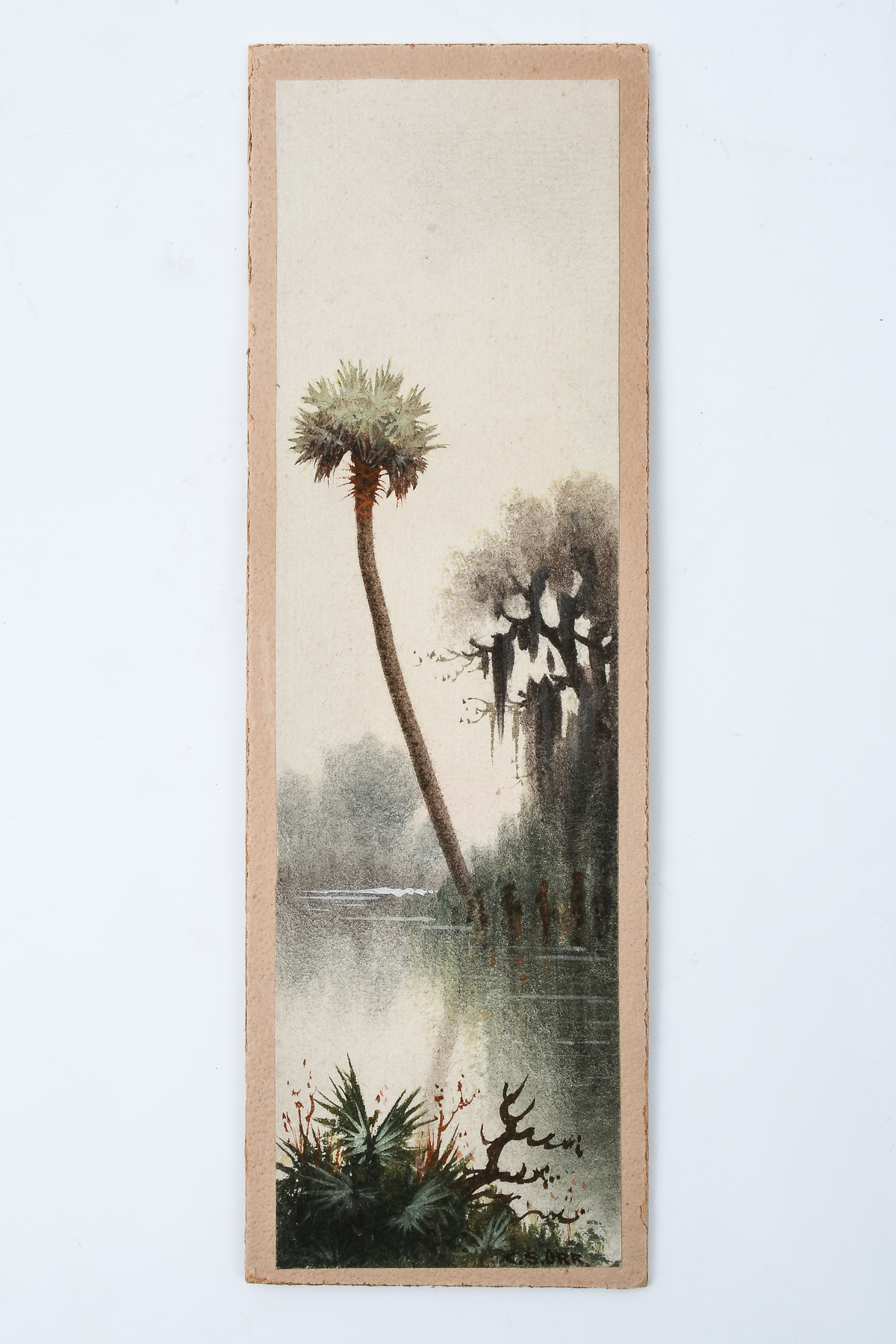 Appraisal: ORR C S American th Century Palm River Scene Watercolor