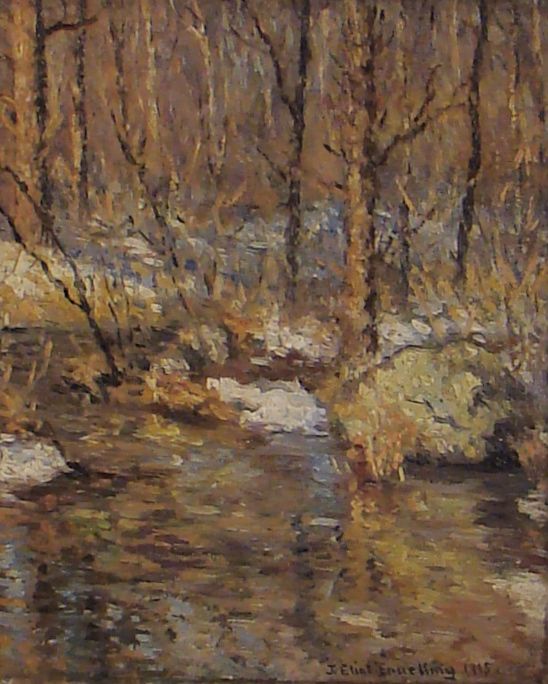 Appraisal: JOSEPH ELIOT ENNEKINGAmerican - Trout Brook Signed and dated lower