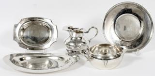 Appraisal: AMERICAN STERLING SILVER CREAMERS AND DISHES AMERICAN STERLING SILVER CREAMERS