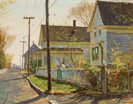 Appraisal: WAYNE BEAM MORRELL American b The Green Gate oil on