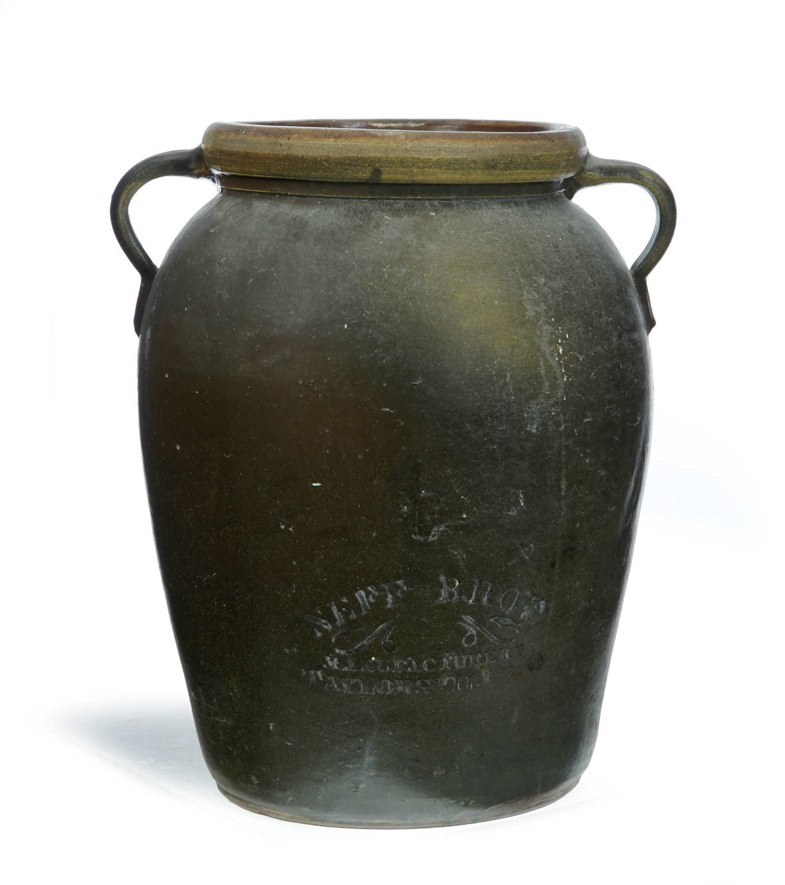 Appraisal: NEFF BROTHERS TAYLORSVILLE OHIO STONEWARE CROCK Second half- th century