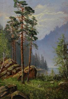 Appraisal: Painting Albert Bierstadt Albert Bierstadt American - View of a