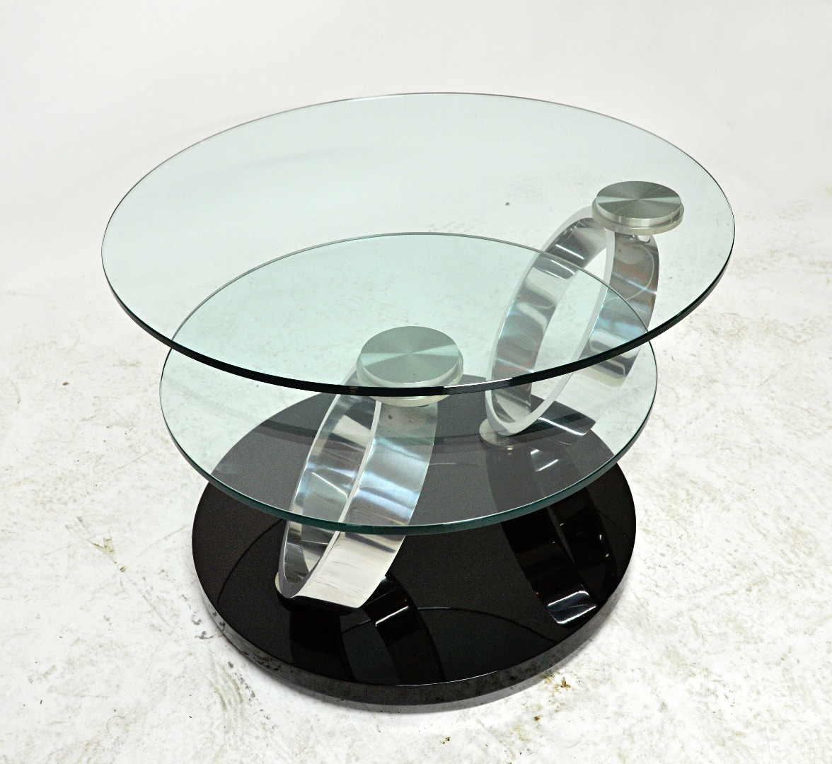 Appraisal: A th century chrome and glass 'Apollo' coffee table with