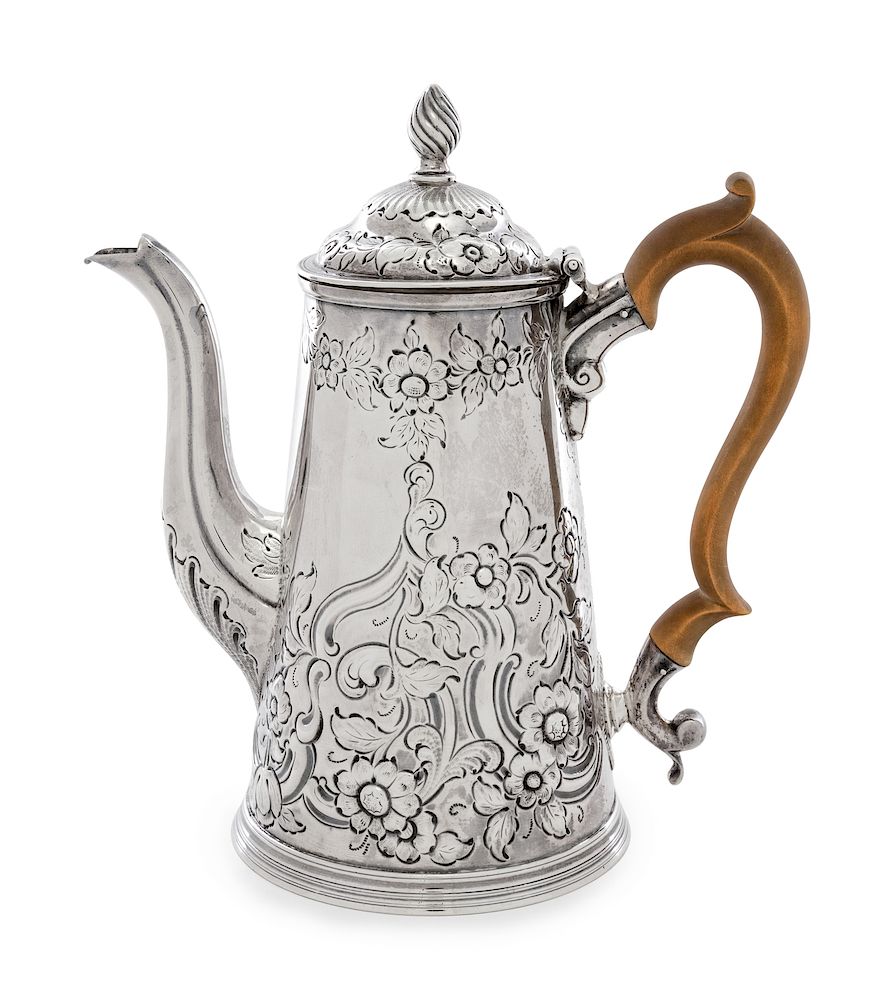 Appraisal: An Irish George III Silver Coffee Pot An Irish George