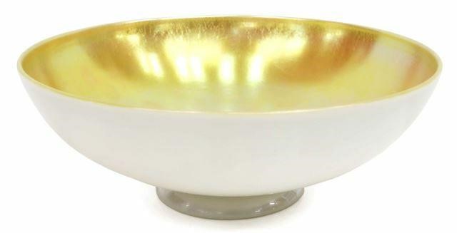 Appraisal: Art glass footed bowl attributed to Frederick Carder English -