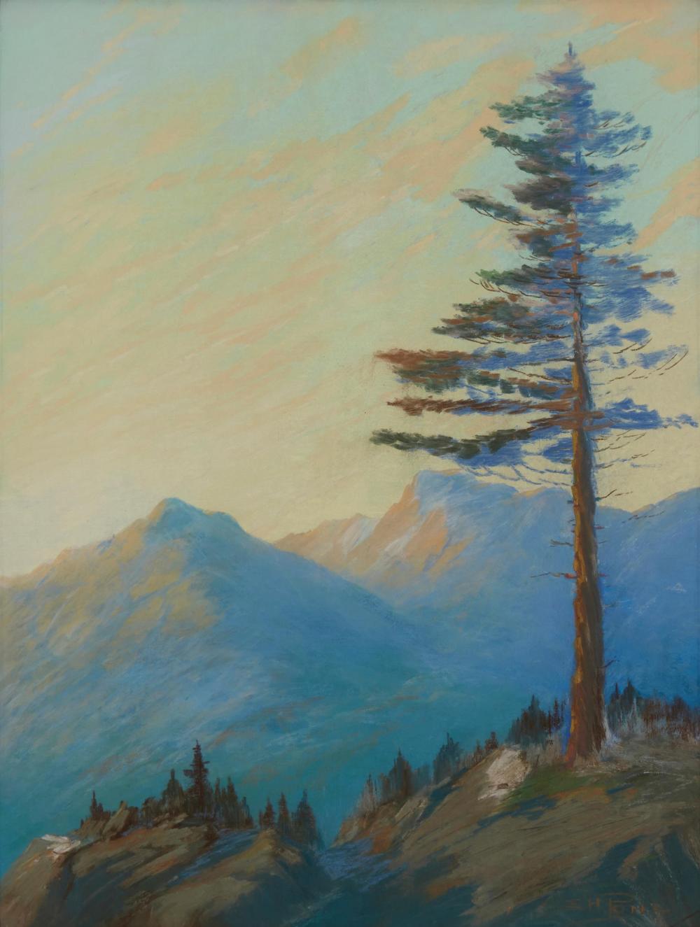 Appraisal: ERNEST POHL - A MOUNTAINOUS LANDSCAPE PASTEL ON PAPER SIGHT