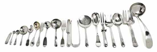 Appraisal: A Collection of American and English Silver Flatware comprising two