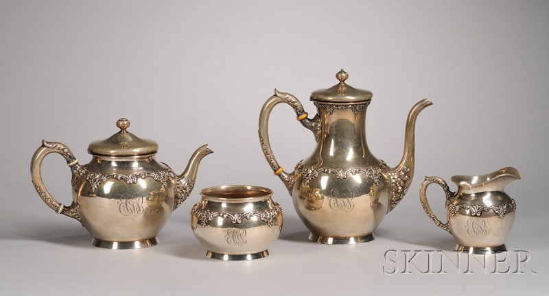 Appraisal: Assembled Four-Piece Sterling Silver Service two pieces by Wilcox Evertsen