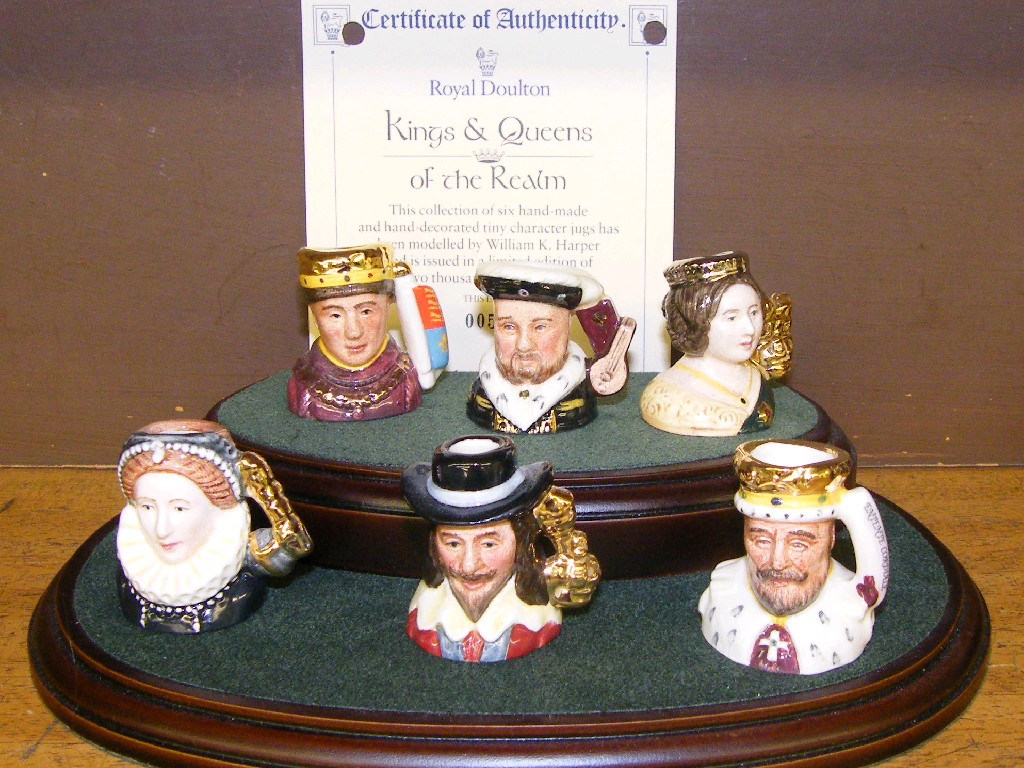 Appraisal: Set of Six Royal Doulton tiny character jugs - Kings