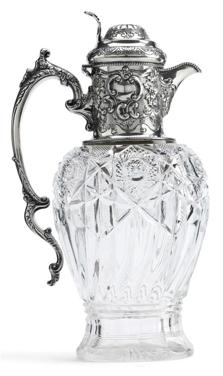 Appraisal: A late Victorian silver mounted claret jug Goldsmiths and Silversmiths