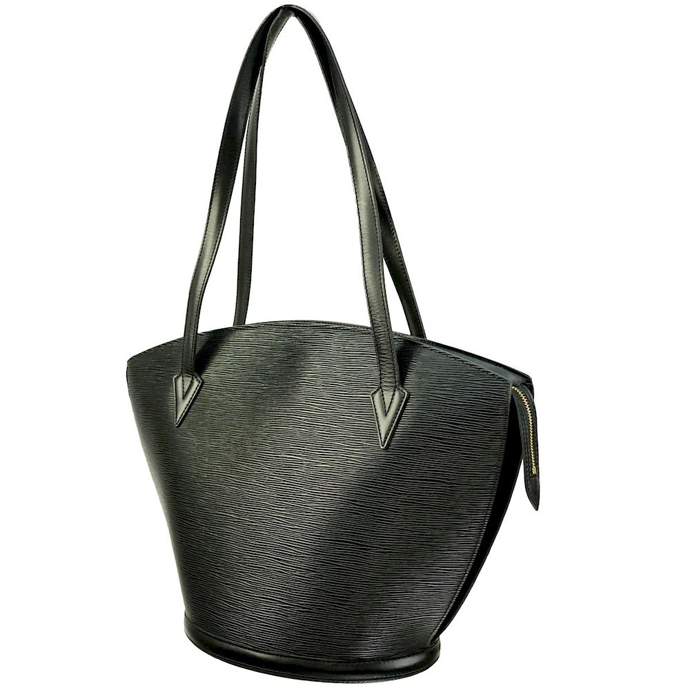 Appraisal: Louis Vuitton Black Epi St-Jacques Shopping Tote Louis Vuitton Black